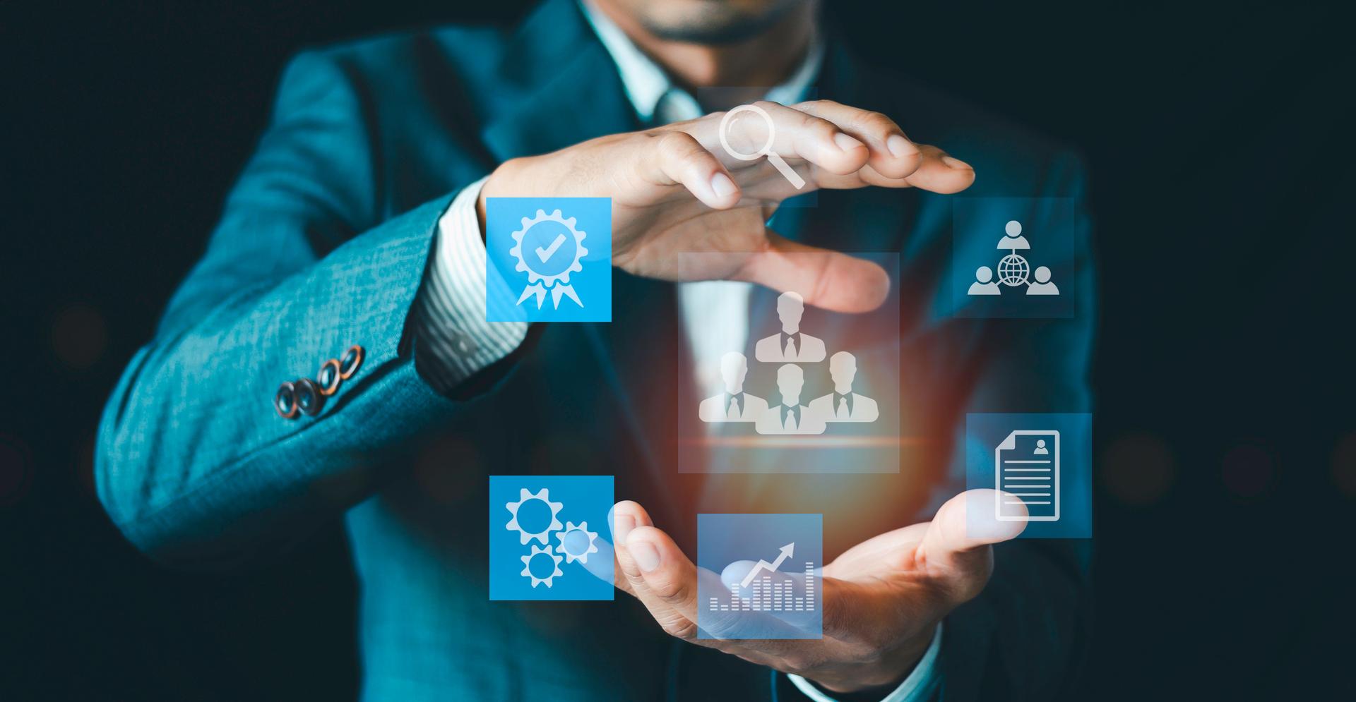 Outsourcing global Recruitment HR Business finance concept, Global business structure of networking, recruitment outsourcing, Customer service, Teamwork, Strategy, Technology social network